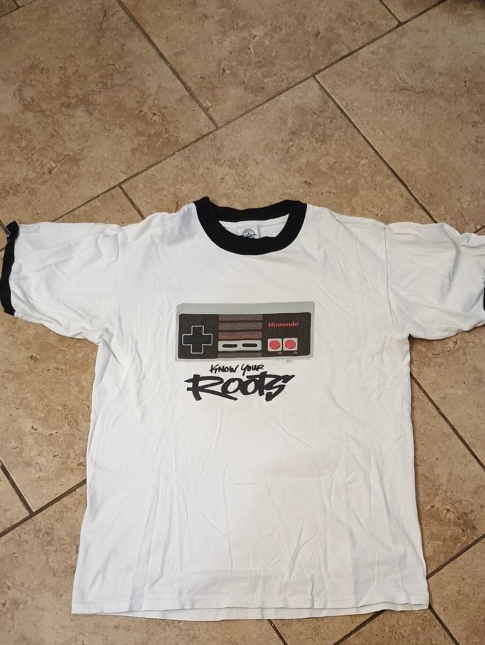 Nintendo White & Black Retro Controller T‑Shirt